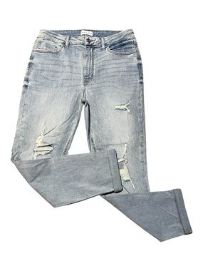 Studio Blue Light Wash Ripped Boyfriend Jeans